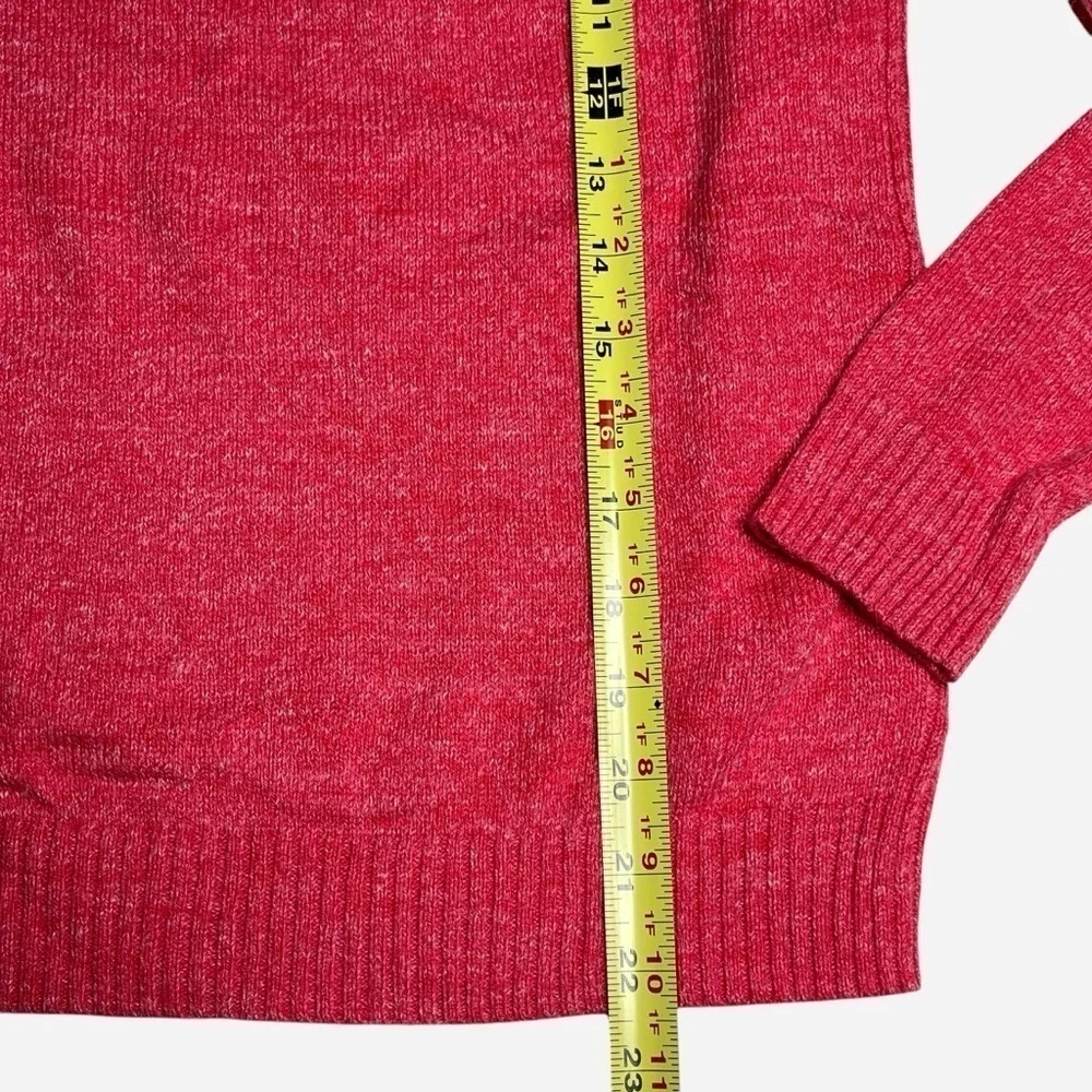 NWT GAP Women's Dark Pink Heather Cotton Crewneck Sweater Size S